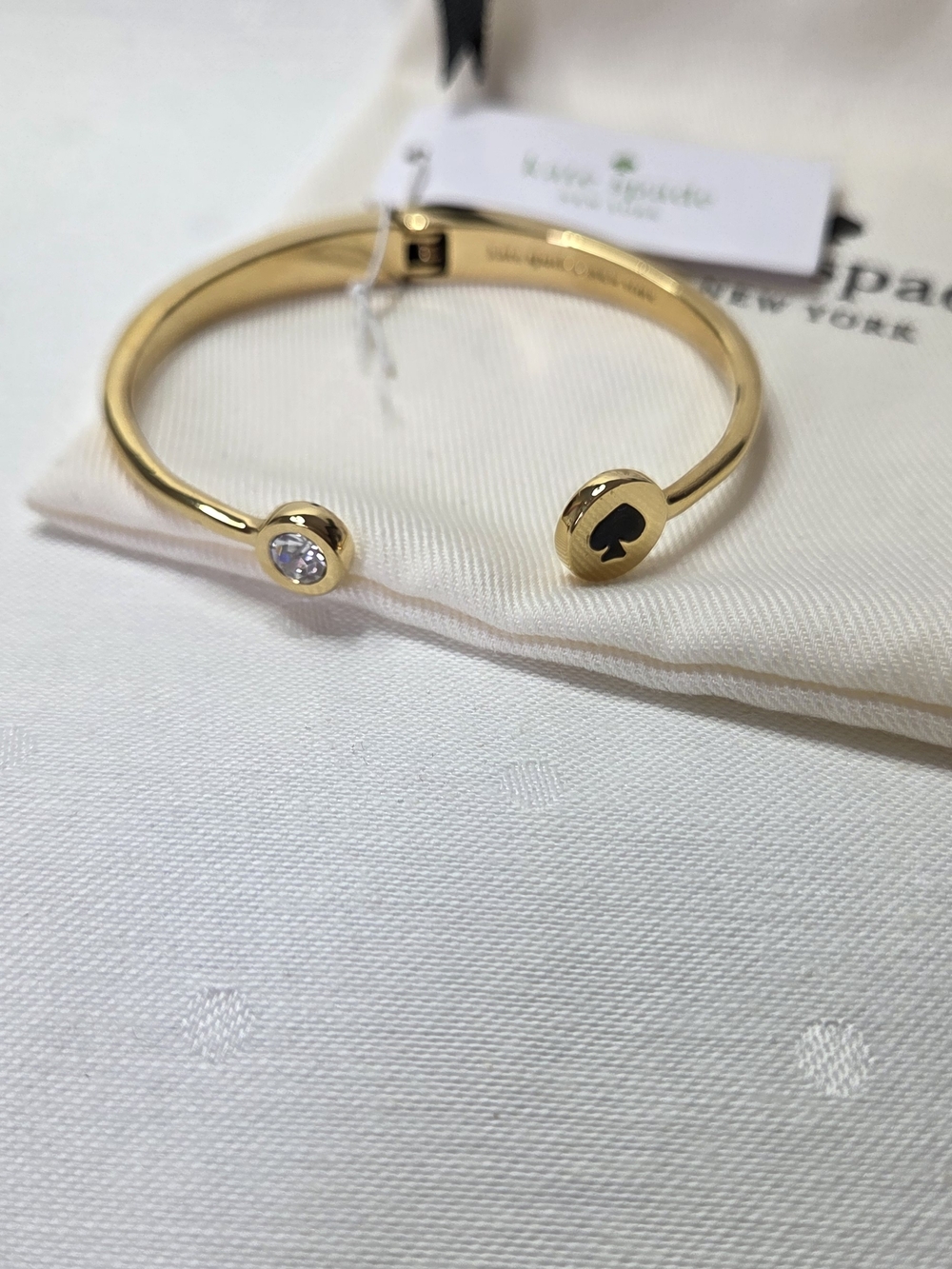 kate spade Spot The Spade Open Hinge Bangle